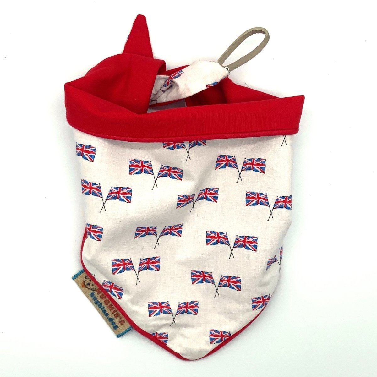 British Heritage Union Jack Tie - on Dog Bandana (reversible) - Hughies Dog Accessories