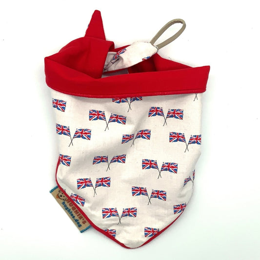 British Heritage Union Jack Tie - on Dog Bandana (reversible) - Hughies Dog Accessories