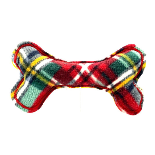 London Check Soft Dog Bone Toy - Hughies Dog Accessories