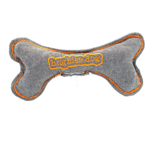 Tweed Grey Soft Dog Bone Toy - Hughies Dog Accessories