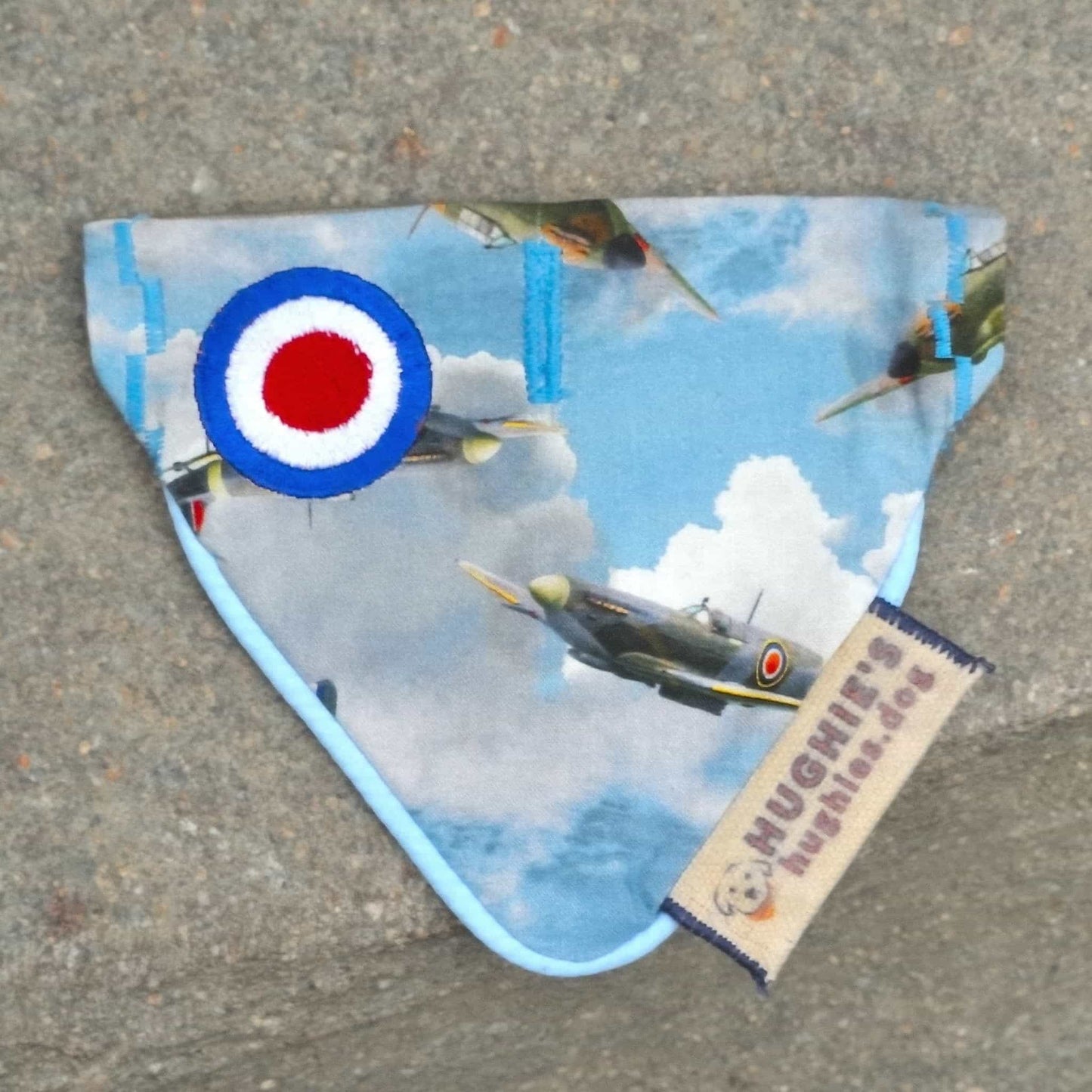 British Heritage Spitfire Over-collar Dog Bandana (reversible) - Hughies Dog Accessories