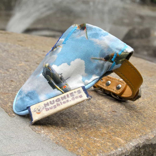 British Heritage Spitfire Over-collar Dog Bandana (reversible) - Hughies Dog Accessories