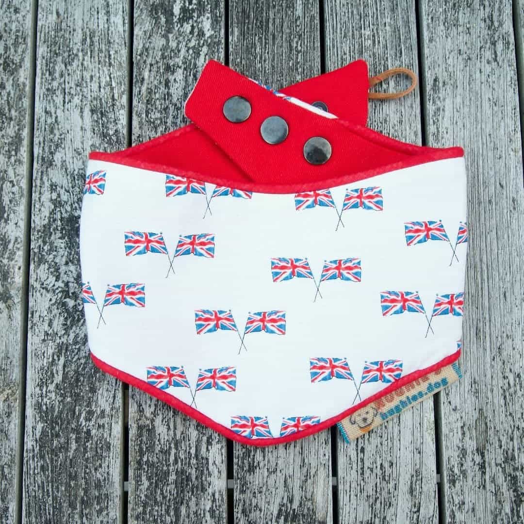 British Heritage Union Jack Snap-on Dog Bandana (reversible) - Hughies Dog Accessories