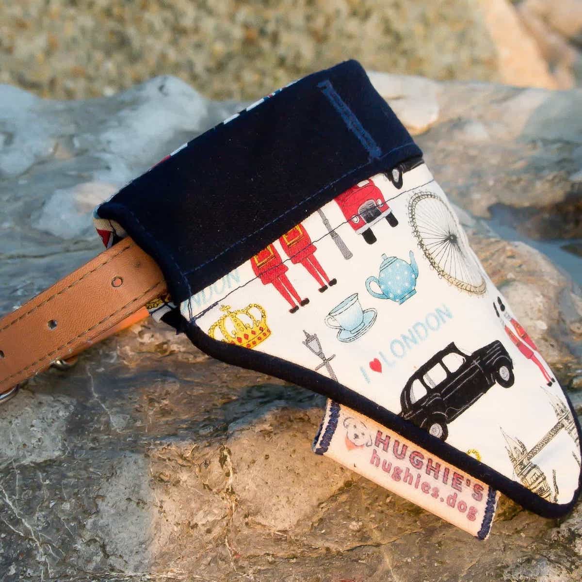 London Heritage Over-collar Dog Bandana (reversible) - Hughies Dog Accessories