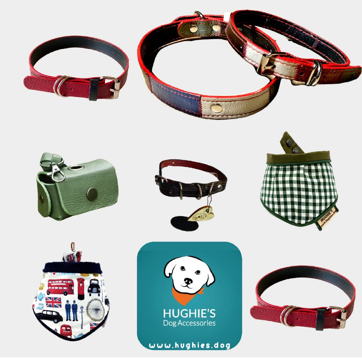 Handmade repurposed leather dog waste bag holder by Hughies