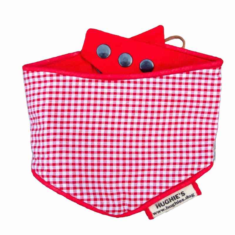 example image of a dog bandana to illustrate a snap on dog bandana on white background