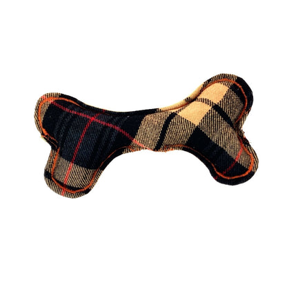 Highland Tartan Soft Dog Bone Toy - Hughies Dog Accessories