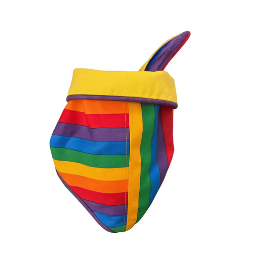 Pride Rainbow reversible tie-on dog bandana