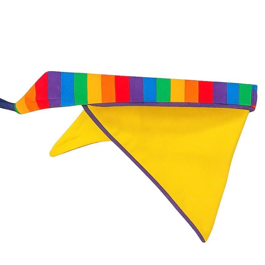 Pride Rainbow Tie - on dog bandana (reversible) - Hughies Dog Accessories