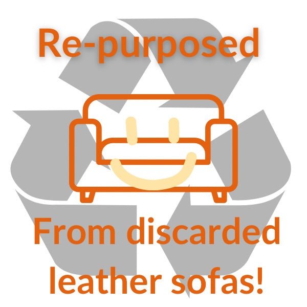 Reclaimed leather dog waste bag holder – alternate product view 2