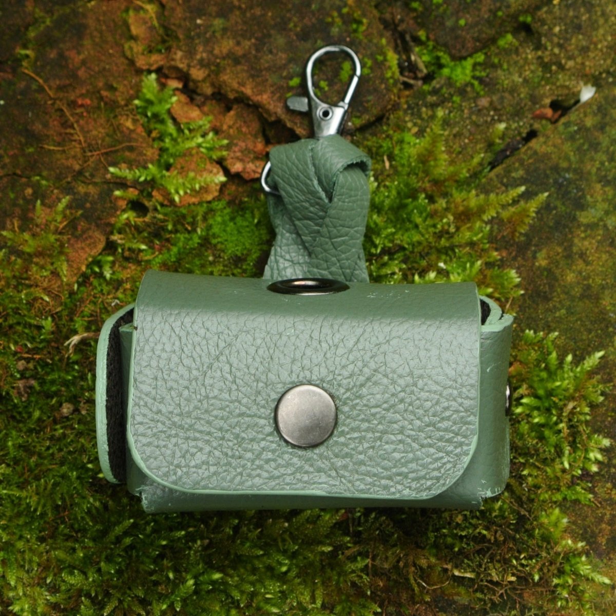 Repurposed Leather Pet Waste Bag Dispenser - Hughies Dog Accessories