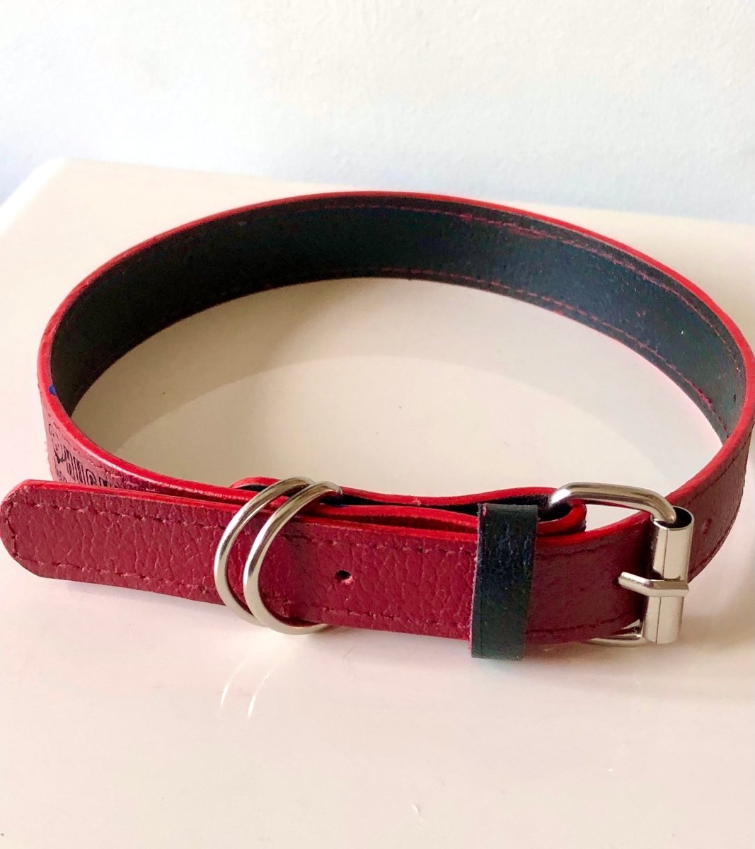Simplicity Recycled Leather Dog Collar - Hughies Dog Accessories
