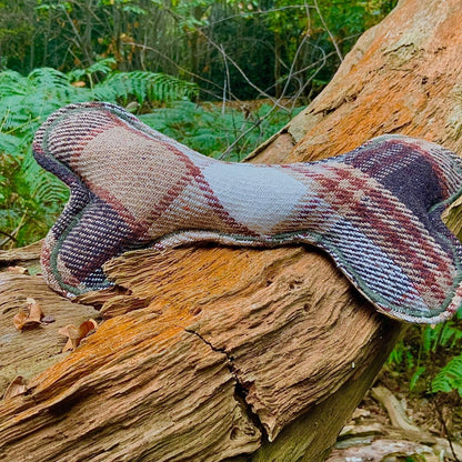 Tweed Grey Soft Dog Bone Toy - Hughies Dog Accessories