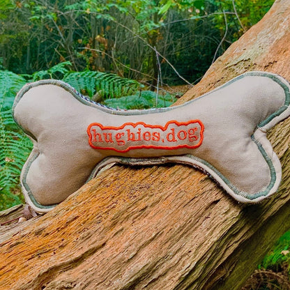 Tweed Grey Soft Dog Bone Toy - Hughies Dog Accessories
