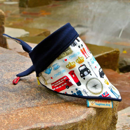 London Heritage Tie-on Dog Bandana (reversible) - Hughies Dog Accessories